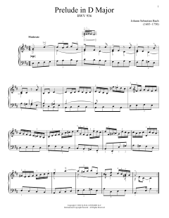 Prelude In D Major, BWV 936 (Download) 