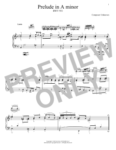 Prelude In A Minor, BWV 931 (Download) 