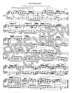 Sarabande, BWV 810 von Johann Sebastian Bach (Download) 