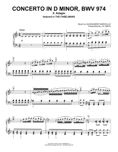 Concerto In D Minor, BWV 974 von Alessandro Marcello (Download) 