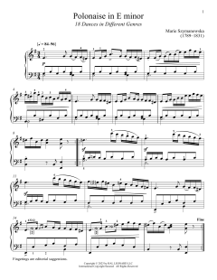 Polonaise in E minor von Marie Szymanowska (Download) 