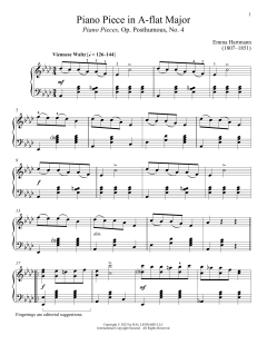 Piano Piece in A-flat Major von Emma Hartmann (Download) 