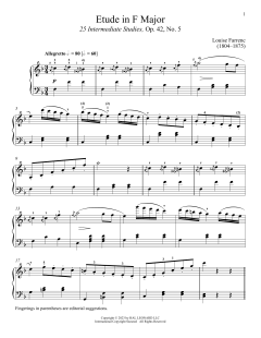 Etude in F Major von Louise Dumont Farrenc (Download) 
