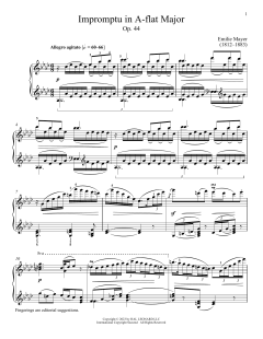 Impromptu in A-flat Major, Op. 44 von Emilie Mayer (Download) 