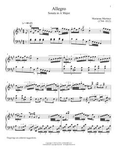 Allegro von Marianna Martines (Download) 