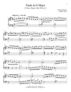 Etude in G Major von Louise Dumont Farrenc (Download) 