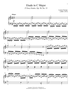 Etude in C Major von Louise Dumont Farrenc (Download) 