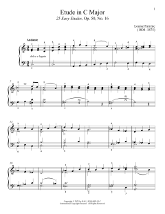 Etude in C Major von Louise Dumont Farrenc (Download) 