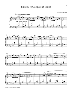 Lullaby For Jacques Et Brune von Bryce Dessner (Download) 