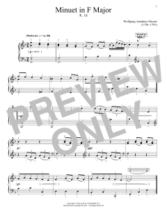 Minuet in F Major, K. 1d (Download) 