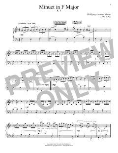 Minuet In F Major (Download) 