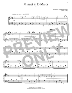 Minuet In D, K. 7 (Download) 