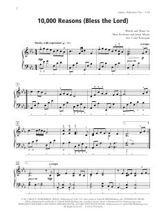 10,000 Reasons (Bless The Lord) von Matt Redman (Download) 