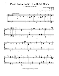 Piano Concerto No. 1 In B-Flat Minor, Op. 23, First Movement Excerpt von Pyotr Il'yich Tchaikovsky (Download) 