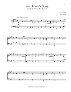 Watchman's Song, Op. 12, No. 3 (Download) 