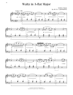 Waltz In A-Flat Major, Op. 69, No. 1 von Frédéric Chopin (Download) 