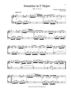 Sonatina In F Major, Anh. 5, No. 2 (Download) 