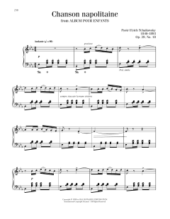 Chanson Napolitaine von Pyotr Il'yich Tchaikovsky (Download) 