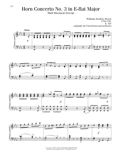 Horn Concerto No. 3, Third Movement Excerpt (Download) 