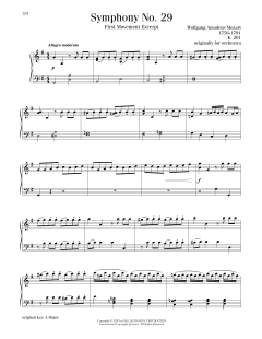 Symphony No. 29, First Movement Excerpt (Download) 