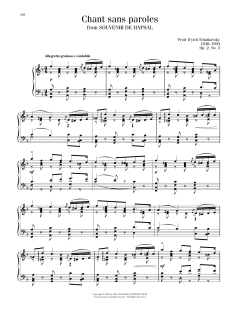 Chant Sans Paroles, Op. 2, No. 3 (Download) 