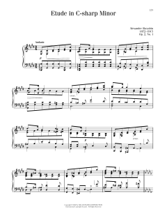 Etude In C# Minor, Op. 2, No. 1 (Download) 