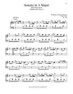 Rondo: Allegretto (Alla Turca), K. 331 (Download) 