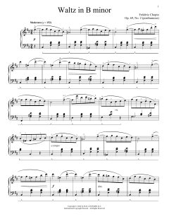 Waltz In B Minor, Op. 69, No. 2 von Frédéric Chopin (Download) 