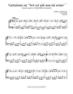 Six Variations On "Nel Cor Piu Non Mi Sento" (Download) 
