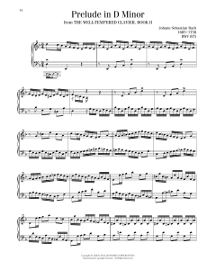 Prelude No. 6 In D Minor, BWV 875 (Download) 