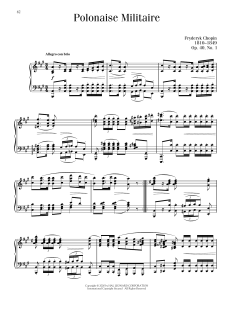 Polonaise In A Major "Military," Op. 40, No. 1 von Frédéric Chopin (Download) 