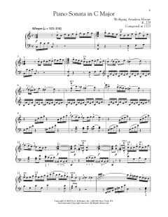Piano Sonata In C Major, K. 279 von Wolfgang Amadeus Mozart (Download) 