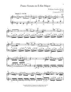 Piano Sonata In E-flat Major, K. 282 von Wolfgang Amadeus Mozart (Download) 