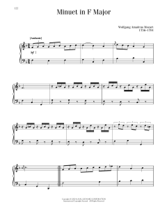 Minuet In F Major (Download) 