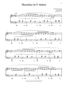 Mazurka, Op. 63, No. 2 von Frédéric Chopin (Download) 