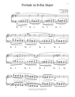 Prelude In B-Flat Major, Op. 28, No. 21 von Frédéric Chopin (Download) 