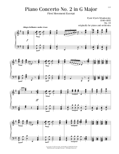 Piano Concerto No. 2 In G Major, Op. 44, First Movement Excerpt (Download) 