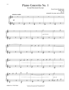 Piano Concerto No. 1 In B-Flat Minor, Op. 23, Second Movement Excerpt (Download) 