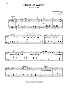 Praise Of Women, Op. 315 (Download) 