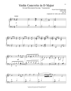 Violin Concerto in D Major, Op. 35, Second Movement (Download) 