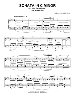 Piano Sonata No. 8 "Pathetique," Second Movement (Download) 