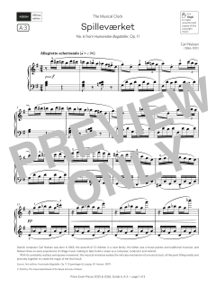 Spilleværket (Grade 6, list A3, from the ABRSM Piano Syllabus 2025 & 2026) (Download) 