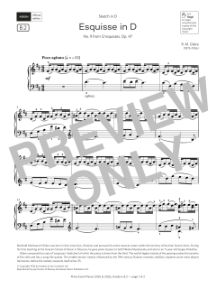 Esquisse in D (Grade 6, list B2, from the ABRSM Piano Syllabus 2025 & 2026) (Download) 