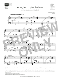 Adagietto pianissimo (Grade 7, list B2, from the ABRSM Piano Syllabus 2025 & 2026) (Download) 