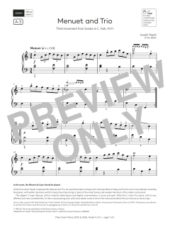 Menuet and Trio (Grade 4, list A3, from the ABRSM Piano Syllabus 2025 & 2026) (Download) 