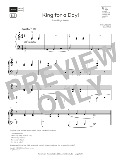 King for a Day! (Grade Initial, list B2, from the ABRSM Piano Syllabus 2025 & 2026) (Download) 