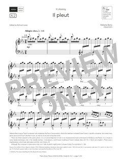 Il pleut (Grade 8, list A2, from the ABRSM Piano Syllabus 2025 & 2026) (Download) 