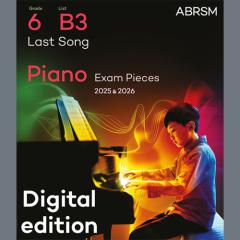 Last Song (Grade 6, list B3, from the ABRSM Piano Syllabus 2025 & 2026) (Download) 