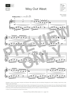 Way Out West (Grade 2, list C2, from the ABRSM Piano Syllabus 2025 & 2026) (Download) 
