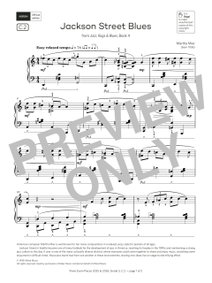 Jackson Street Blues (Grade 5, list C2, from the ABRSM Piano Syllabus 2025 & 2026) (Download) 
